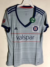Adidas Women&#39;s MLS Jersey Chicago Fire Team Grey sz S - $8.41