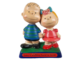 Linus Sally Love is Walking Hand in Hand Figurine Scene Peanuts Vintage ... - £32.50 GBP