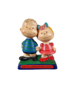 Linus Sally Love is Walking Hand in Hand Figurine Scene Peanuts Vintage ... - £32.68 GBP