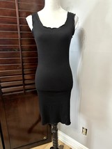 Vero Moda Womens Dress Black Ribbed Scoop Neck Sleeveless Wide Strap M New - £22.13 GBP