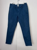 Canyon River Blues Chinos  Pants Plus Size 14 Teal Stretch Skinny Slim Leg - $13.57