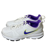 Nike T-Lite XI Athletic Shoes Women’s Size 6 White Purple Leather New No... - £32.46 GBP