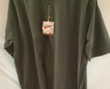 NWT Tri Mountain Forest Green Polo Shirt 3 Button Tab Size 4X Cotton/Poly - £17.25 GBP