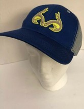 Q3 Hat Realtree Logo Blue with Gray Mesh Back Fishing Cap RARE NEW - $50.79