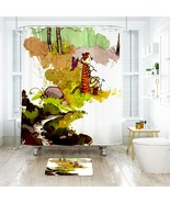 Calvin And Hobbes 02 Shower Curtain Bath Mat Bathroom Waterproof Decorative - £18.07 GBP+