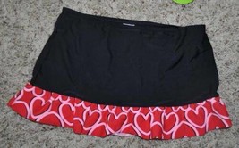 Girls Swimsuit Skirt Cover Up Zeroxposur Red Black Swim-size 10 - £5.92 GBP