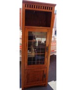 Beautiful Lighted Wood Veneer Bookcase – Glass Door – GREAT DESIGN STYLE... - €215,62 EUR
