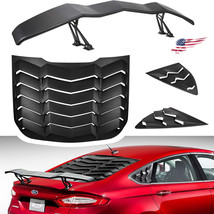 Rear And Side Window Louvers &amp; Trunk Wing Spoiler For 2013~2020 Ford Fusion - £435.09 GBP