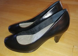 Giani Bernini &quot;Sweets&quot; Ladies Black Leather PUMPS-7M-WORN ONCE-CLASSIC - £10.99 GBP