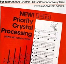 1975 ICM Priority Crystal Processing Advertisement Electronics Ordering ... - $460.52 MXN