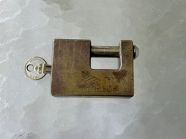 CISA Heavy Duty Rectangular Brass Padlock with 1 Key ~ 26510/77 - $21.77