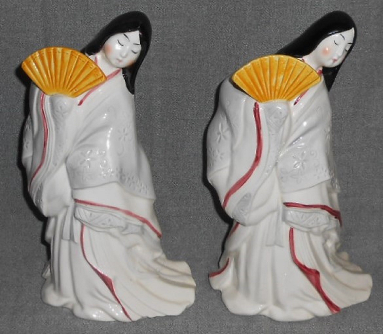 Set (2) Sigma - The Tastesetter KABUKI PATTERN Asian KABUKI DANCER VASES... - $89.09