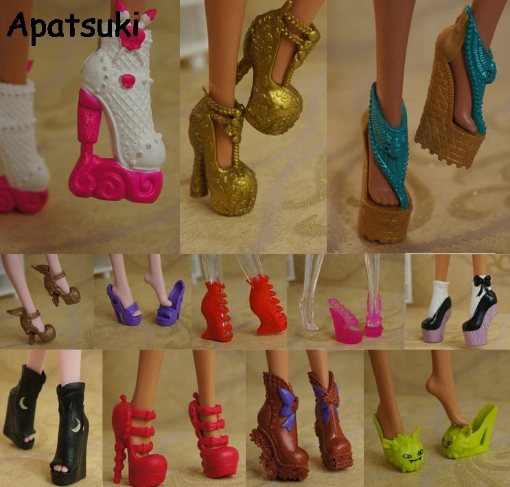 10pairs/lot 2020 New Colorful Accessories Shoes For Monster High Doll Fashion - £12.75 GBP