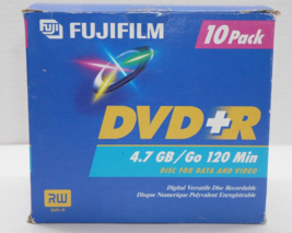 Fujifilm DVD+R 10 Pack Recordable 4.7 GB 120 Min w/ Jewel Cases Included Sealed - $8.99