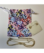 Brighton MERIDIAN SET of 2: Necklace &amp; Leverback Earrings Gold Plated Lo... - $92.04