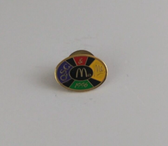 1996 QSC &amp; Me Crew McDonald&#39;s Employee Lapel Hat Pin - £5.70 GBP