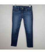 AE American Eagle Womens 0 R Medium Wash Stretch Skinny Jeans - £14.21 GBP
