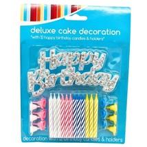 Deluxe Cake Decoration Kit with 12 Birthday Candles and Candle Holders - $7.20