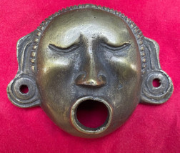 Powerful Shaman In Trance Three Dimensional Face Bronze Amulet - £47.40 GBP