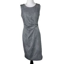 EnFocus Studio Womens Sleeveless Plaid Sheath Dress Size 6 Gray &amp; Black - €9,86 EUR