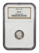1899-S 10C NGC MS64 - £1,135.69 GBP