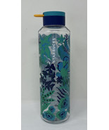 Starbucks 2022 Blue Floral Reusable Plastic Flower Water Bottle Tumbler ... - $27.15 CAD