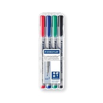 Staedtler 316 WP4 Lumocolor Universal Non Permanent Fine Pens - Assorted Colours - $21.00