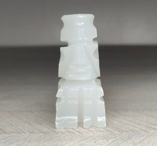 Vintage Aztec Carved Onyx Stone Replacement Chess Piece White Bishop (l)  - £10.95 GBP