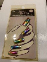 Revlon Street Wear Party Nails Holographic Press-On Magenta New in Packa... - $9.89