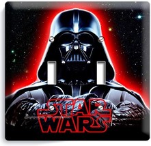 Darth Vader Red Glow Halmet Star Wars Dark Force Double Light Switch Cover Decor - £12.78 GBP