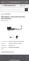GM 15724157Pick Up Box End Gate Latch (W/Cable) - $70.13