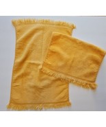 Set of 2 Vintage Burlington House Collection 100% Cotton Hand Towels Orange - $20.96