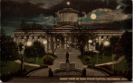 Night View of Ohio State Capitol Columbus OH Postcard PC354 - £3.98 GBP