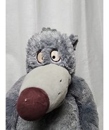  Disney Store Baloo Plush Exclusive 12&quot; Sitting Jungle Book Bear Gray  - £11.45 GBP