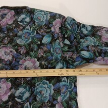 Women's Multicolor Front Button Floral Quilted Puffer Jacket Measured Chest 38" image 5