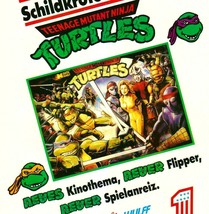 Teenage Mutant Ninja Turtles Pinball Flyer  Wulff German Vintage Retro Promo Art - £39.79 GBP