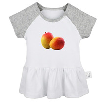 Babies Fruit Mango Pattern Dresses Infant Baby Princess Dress Kids Ruffles Skirt - £10.10 GBP