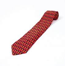 Richel Royal Luxury Handmade Silk Men&#39;s Tie Peach and Black 56 inch - $11.88