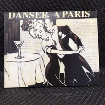 Canvas Wall Art- “Danser A Paris” In Black And White Dancers Wine - 16” X 20” - £12.66 GBP