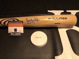 Ny Yankees Sparky Lyle Signed Bat With Coa And Trading Card - £137.84 GBP