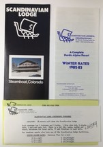 Scandinavian Lodge Steamboat Colorado Vintage Brochure &amp; Ephemera 1982 - £18.53 GBP