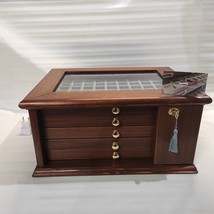 Money Chest IN Wood And Velvet Italian Of High Quality 5 Drawer (5C-N0-AV) - $302.55