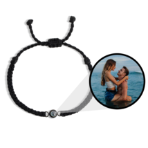 Custom Rope Photo Bracelet – Personalised Photo Projection Bracelet Jewelry Gift - $15.90