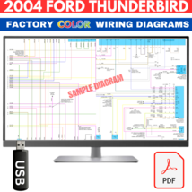 2004 Ford Thunderbird Complete Color Electrical Wiring Diagram Manual USB - $24.95