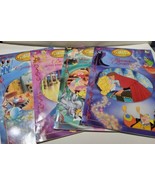 Vintage Disney 1993 4 Princess Treasure Chest Large Paperback Books Cind... - $27.85