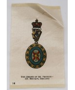 1910&#39;s Tobacco Silk Order of St. Patrick Medal Gr. Britain Ireland 14 in... - $187.01 MXN