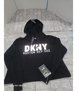Boston Red Sox MLB DKNY Sport Pullover Drawstring Crop Hoodie Black Wome... - $1,347.46 MXN