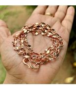 6 inch Pure Concave Link Chain Bracelet, Healing Copper Jewelry - $18.61