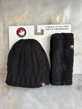Canada Weather Gear Thermal Plush Beanie Hat and Headband Set/2 - New with Tag - £29.93 GBP