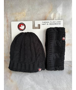 Canada Weather Gear Thermal Plush Beanie Hat and Headband Set/2 - New wi... - $28.81 CAD
